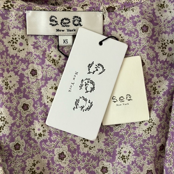 NWOT SEA New York Midi Floral Ida Button-Down Dress - Picture 6 of 7